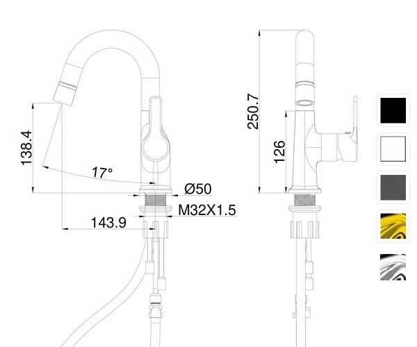 смеситель для раковины WONZON & WOGHAND WW-FE01L212